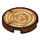 LEGO Reddish Brown Tile 2 x 2 Round with Tree Trunk Wood Grain Pattern se spodním držákem čepu (14769 / 32647)