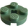 LEGO Sand Green Deska 2 x 2 Kulatá s osa otvorem (s &#039;+&#039; otvorem pro nápravu) (4032)