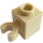 LEGO Tan Kostka 1 x 1 s Vertikální Klip (Otevřený klip „O“, dutý kolík) (60475 / 65460)