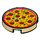 LEGO Tan Dlaždice 2 x 2 Kulatá s Pizza se spodním držákem čepu (14769 / 29629)