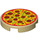 LEGO Tan Dlaždice 2 x 2 Kulatá s Pizza se spodním držákem čepu (14769 / 29629)