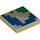 LEGO Tan Dlaždice 2 x 2 s Modrá a Green Pixels s Groove (1005 / 3068)