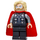 LEGO Thor s Černá Oblek a Bushy Vlasy Minifigurka