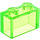 LEGO Transparent Bright Green Brick 1 x 2 bez spodní trubky (3065 / 35743)