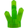 LEGO Transparent Bright Green Skála / kámen 1 x 1 s 5 Tělo (28623 / 30385)