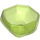 LEGO Transparent Bright Green Skála / kámen 4 x 4 x 1.6 Dno (30294 / 42291)