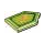 LEGO Transparent Bright Green Dlaždice 2 x 3 Pentagonal s Tone of Power Power Štít (22385 / 29089)
