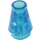 LEGO Transparent Dark Blue Kužel 1 x 1 bez horní drážky (4589 / 6188)