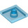 LEGO Transparent Dark Blue Deska 2 x 2 s drážkou a 1 Centrum Stud (23893 / 87580)