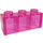LEGO Transparent Dark Pink Kostka 1 x 3 s Horizontální Frosted Line