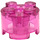 LEGO Transparent Dark Pink Kostka 2 x 2 Kulatá (3941 / 6143)