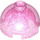 LEGO Transparent Dark Pink Opal Kostka 2 x 2 Kulatá s Dome Horní (dutý čep, držák nápravy) (3262 / 30367)