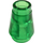 LEGO Transparent Green Kužel 1 x 1 s horní drážkou (28701 / 59900)