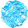 LEGO Transparent Light Blue Konektor Kulatá s Kolík a osa dírami (31511 / 98585)