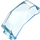 LEGO Transparent Light Blue Čelní sklo 4 x 4 x 4.3 s Rukojeť (11289 / 63791)