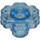 LEGO Transparent Medium Blue Květ 2 x 2 s Open Stud (4728 / 30657)