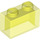 LEGO Transparent Neon Green Brick 1 x 2 bez spodní trubky (3065 / 35743)
