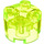 LEGO Transparent Neon Green Kostka 2 x 2 Kulatá (3941 / 6143)