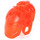 LEGO Transparent Neon Reddish Orange Bionicle Hlava Základna (64262)