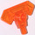 LEGO Transparent Neon Reddish Orange Čepel (22407)