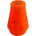LEGO Transparent Neon Reddish Orange Kužel 1 x 1 bez horní drážky (4589 / 6188)