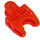 LEGO Transparent Neon Reddish Orange Konektor 2 x 3 s Míč Socket a hladké strany a zaoblené hrany (93571)