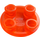 LEGO Transparent Neon Reddish Orange Deska 2 x 2 Kulatá s Zaoblený Dno (2654 / 28558)