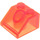 LEGO Transparent Neon Reddish Orange Sklon 2 x 2 (45°) (3039 / 6227)