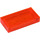 LEGO Transparent Neon Reddish Orange Dlaždice 1 x 2 s Groove (3069 / 30070)