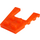 LEGO Transparent Neon Reddish Orange Klín Deska 4 x 4 s 2 x 2 výřezem (41822 / 43719)