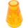 LEGO Transparent Orange Kužel 1 x 1 bez horní drážky (4589 / 6188)