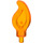LEGO Transparent Orange Malý Plamen s Kolík (37775)