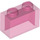 LEGO Transparent Pink Glitter Brick 1 x 2 bez spodní trubky (3065 / 35743)