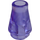 LEGO Transparent Purple Kužel 1 x 1 bez horní drážky (4589 / 6188)