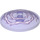 LEGO Transparent Purple Dish 4 x 4 s White Electrical Spiral Vzor (Solid Stud) (3960 / 20540)