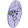 LEGO Transparent Purple Oval Štít s Keystone a Flow Arrows (23719 / 34929)