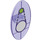 LEGO Transparent Purple Oval Štít s Representative Gears (23722 / 34934)