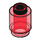 LEGO Transparent Red Kostka 1 x 1 Kulatá s Open Stud (3062 / 30068)