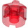 LEGO Transparent Red Kostka 2 x 2 Kulatá (3941 / 6143)