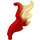 LEGO Transparent Red oheň Křídlo s Marbling (18394)