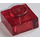 LEGO Transparent Red Deska 1 x 1 (3024 / 30008)