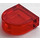 LEGO Transparent Red Dlaždice 1 x 1 Polovina Oval (24246 / 35399)