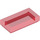 LEGO Transparent Red Dlaždice 1 x 2 s Groove (3069 / 30070)