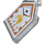 LEGO Transparent Dlaždice 2 x 3 Pentagonal s Kuře Power Power Štít (22385 / 24579)