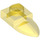 LEGO Transparent Yellow Deska 1 x 1 s Zub (35162 / 49668)