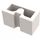 LEGO White Kostka 1 x 2 s drážkou (4216)