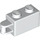 LEGO White Kostka 1 x 2 s Závěs Shaft (Splachovací hřídel) (34816)