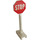 LEGO Bílá Roadsign Octagonal s Stop Sign (7696)