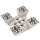 LEGO White Sklon 6 x 6 x 2 (65°) Převrácený Quadruple (30373)