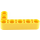 LEGO Yellow nosník 3 x 5 Ohnutý 90 degrees, 3 a 5 dírami (32526 / 43886)